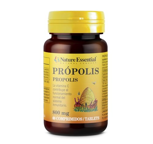 Nature Essential | Própolis 800 mg | 60 Cápsulas | Echinácea + Tomillo + Vitamina C | Ayuda a Reforzar el Sistema Inmune | Rico en Aminoácidos y Oligoelementos | 45 Días de Uso