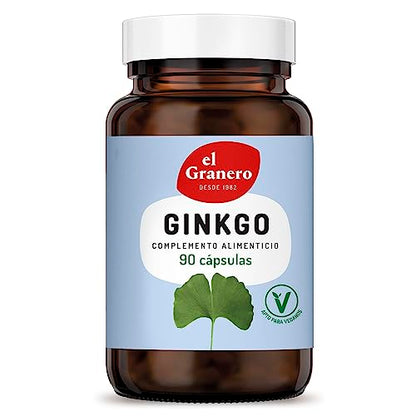 El Granero Integral - Ginkgo Biloba - 90 Cápsulas - Elaborado a Base de Polvo y Extracto de Hojas de Ginkgo Biloba - Ayuda a la Correcta Circulación de la Sangre