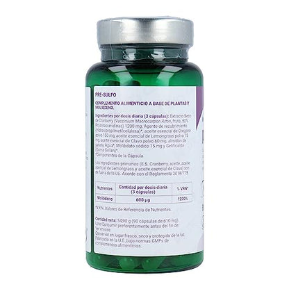 Naturlider - Pre-Sulfo, Complemento Alimenticio a Base de Plantas y Molibdeno - 90 Cápsulas