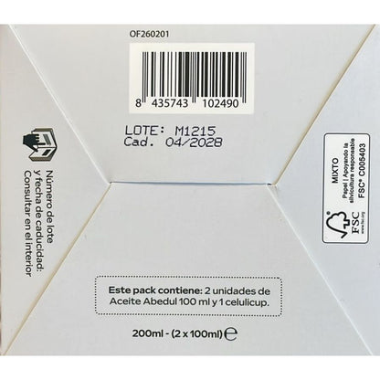 WELEDA pack aceite abedul, 2 envases de 100ml