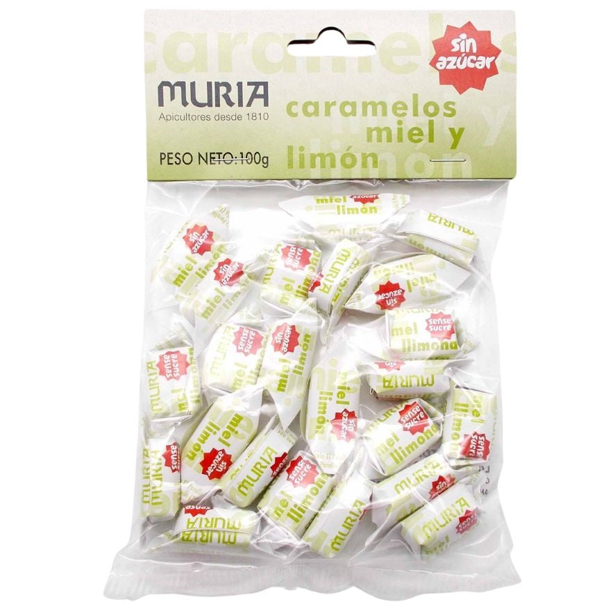 Caramelos de Miel y Limon SinAzucar 100g Muria