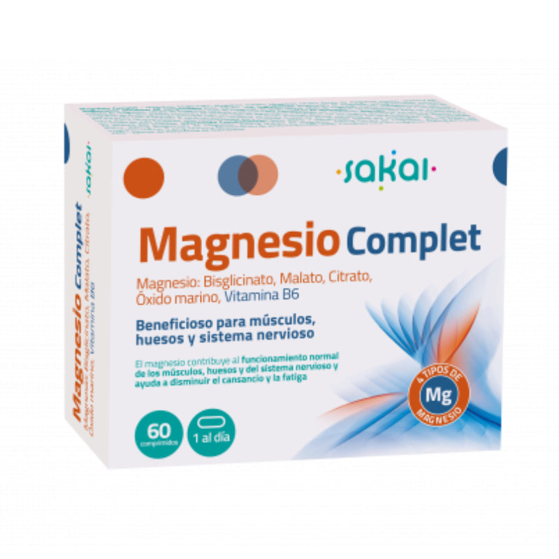 Magnesio Complet 60 comprimidos - Suplemento 4 tipos + Vitamina B6