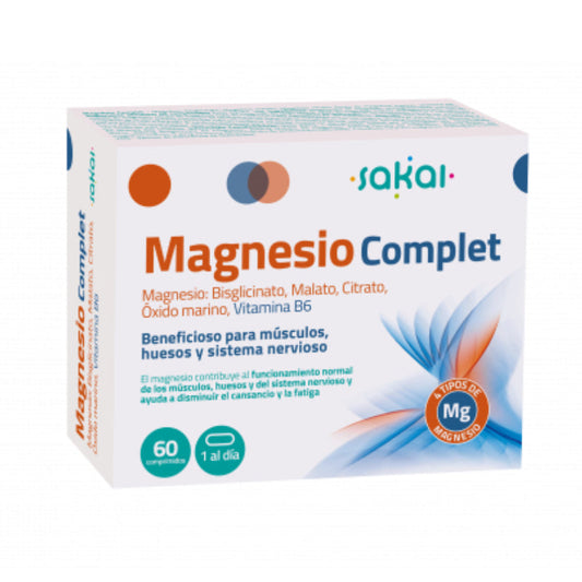 Magnesio Complet 60 comprimidos - Suplemento 4 tipos + Vitamina B6