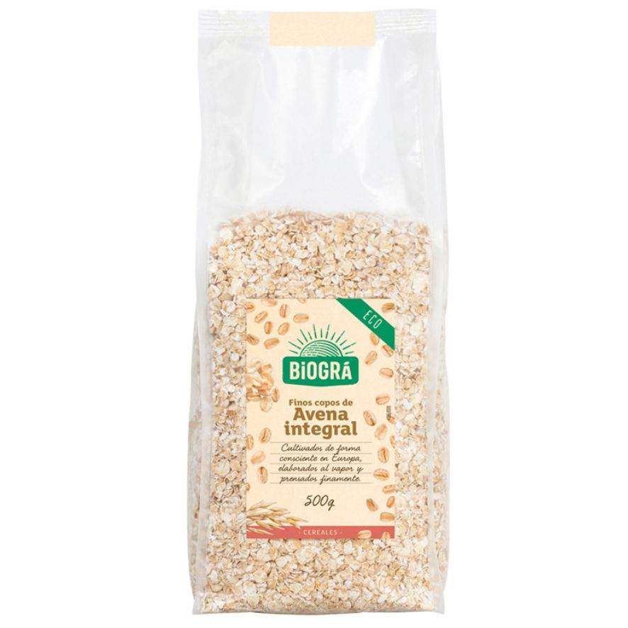 Copos de Avena Integral Finos Eco 500g Biogra