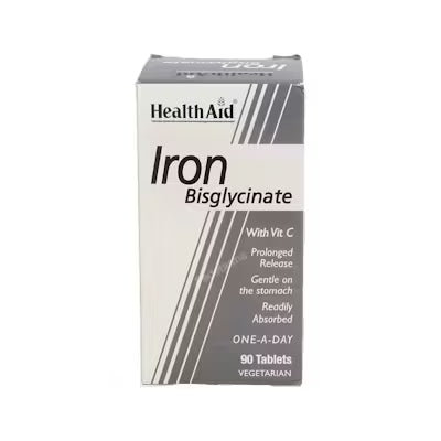 HEALTH AID HIERRO BISGLYCINATE iron+vit.C 90comp. HEALTH AID