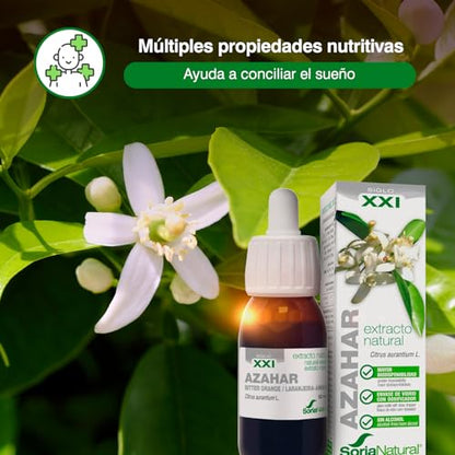 Soria Natural Azahar Extracto en Gotas – Ayuda a Conciliar el Sueño – Favorece la Relajación - 100% Natural – Ayuda en Caso de Nerviosismo - Frasco de 50 ml.