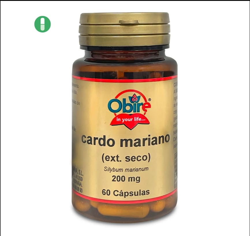 Nature Essential | Cardo Mariano con Extracto Seco | 200 mg | 60 Cápsulas | Favorece la Detoxificación del Hígado