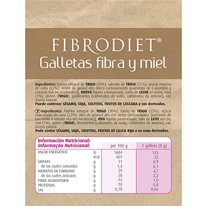 Dietisa - Suplemento Fibrodiet 1Kg Galletas Fibra y Miel