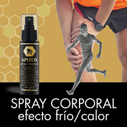 Prisma Natural - Apitox pulverizador, Efecto Frío, Veneno de Abeja para Músculos y Articulaciones, Apitox liquido Tratamiento Corporal, 100 ml