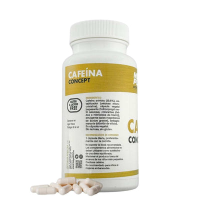 Cafeina - Cafeína Pura En Capsulas - Mega Plus Concept - Quemagrasa Potente - Pastillas De Cafeina - Ideal Para Rendimiento Deportivo - 200 Mg - 90 Capsulas