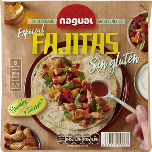 Tortillas de maíz artesanales sin gluten envase 8 unidades