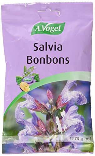 Salvia Bonbons | Caramelos rellenos de salvia, miel pura y acerola | 75 gr | A.Vogel