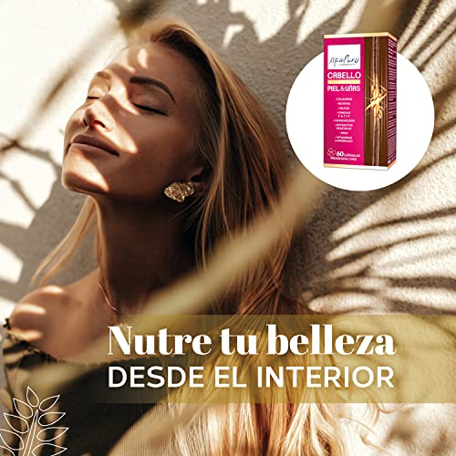 Cabello Piel y Uñas Estado Puro | Vitaminas para el Pelo | Biotina, Zinc, Saw Palmetto, Espino Amarillo | Anticaida Cabello Mujer y Hombre | Tratamiento 1 Mes | 60 Cápsulas Tongil
