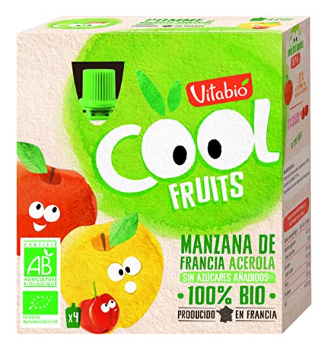 Vitabio - Bolsita De Fruta Bio - Cool Fruit - Manzana - 4X90G