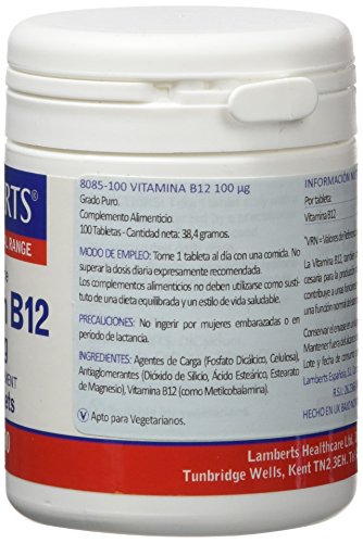 Lamberts Vitamina B12 100ug - 100 Tabletas