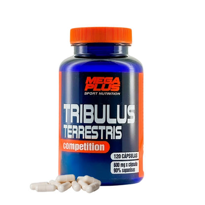 Tribulus Terrestris Puro - Mega Plus Sport Nutrition - 120 Capsulas - 600 Mg - 90% Saponinas - Fuerza, Resistencia, Recuperación Muscular - Pre Entreno (171055)