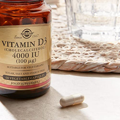 Solgar Vitamina D3 (Colecalciferol) 4000 UI (100 µg) Cápsulas vegetales