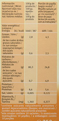 Holle Papilla de 3 Cereales (+ 6 meses) - 6 Paquetes de 1 x 250 gr - Total: 1500 gr