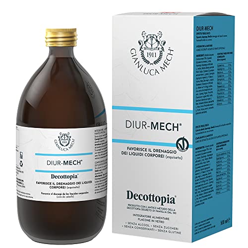 Gianluca Mech - Diur-Mech Decottopirico Con Función De Drenaje De Líquidos Corporales Con Cuerpo De Equisetum- 500 Ml