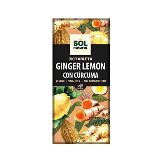 CHOCOLATE JENGIBRE LIMON con curcuma 70gr.BIO SG