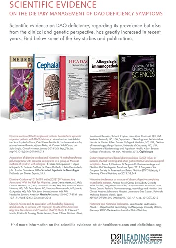 fibroDAO – Manejo de la Fibromialgia Causada por Déficit de DAO/Intolerancia a la Histamina - 60 Cápsulas EFICAPS con Comprimidos Gastrorresistentes – Enzima DAO y Magnesio