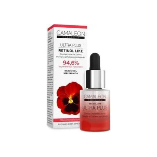 Camaleon Cosmetics - Sérum Retinol Like Bakuchiol - Tratamiento Concentrado - Antiimperfecciones - Previene el fotoenvejecimiento - Vegano - 15ml