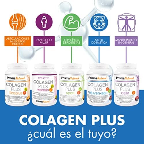 Prisma Natural Colagen plus rejuven-age Colageno en Polvo con Ácido Hialurónico y Vitamina C. Suplemento Antiedad para Articulaciones, Huesos, Piel, Uñas y Pelo, 300 g