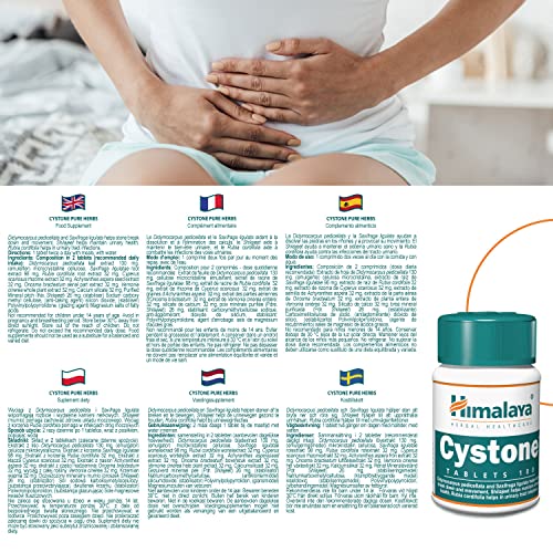 Cystone - Suplemento para la infección de vías urinarias y cistitis - Admite tratamiento de UTI - 840 mg 100 cápsulas - producto de Himalaya (desde 1930)