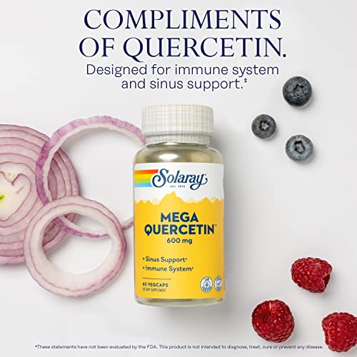 Mega Quercitin 600 mg – 60 cápsulas veganas.