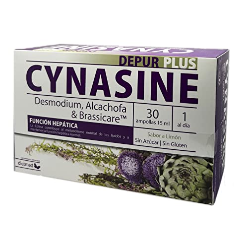 Dietmed | Cynasine Depur Plus - 30 X 15 ml Ampollas | Desmodium, Alcachofa & Brassicare (Extracto de Brócoli patenteado)