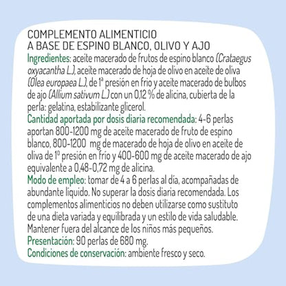 El Granero Integral - Ajogran Complex - 90 Perlas - Elaborado a Base de Aceites Macerados de Espino Blanco, Ajo y Hojas de Olivo - Ayuda a Controlar la Tensión Arterial