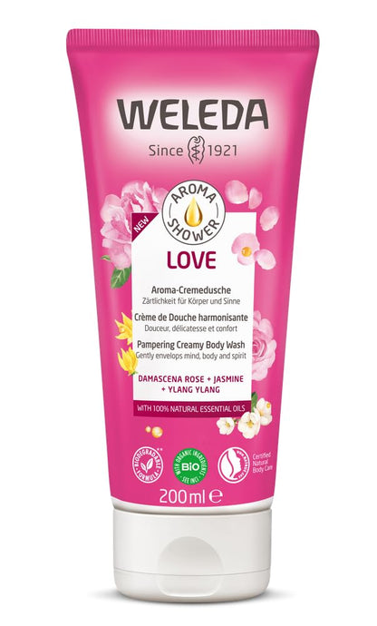 WELEDA Aroma Love - Gel de Ducha en Crema con Aroma a Rosa Damascena (200ml)