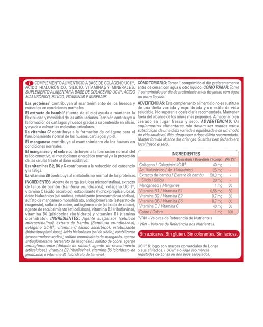 EPAPLUS Arthicare Colágeno Intensive, UCII, 30 comprimidos, Silcio, Ácido Hialurónico, Manganeso, Cobre, Ayuda en Molestias Articulares