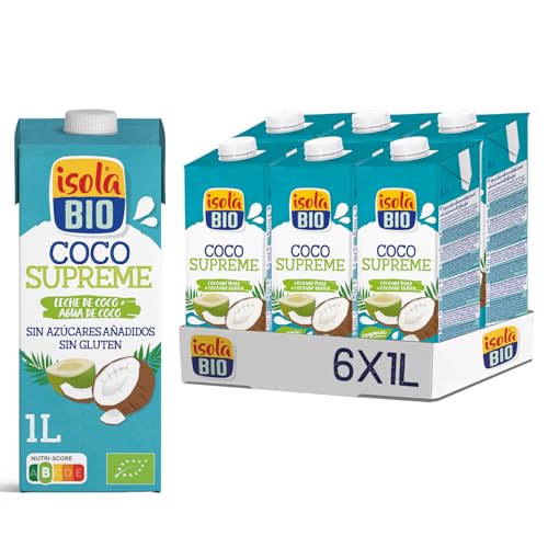 ISOLA BIO - Pack de 6 Unidades de 1 L de Bebida Ecológica Vegetal de Arroz