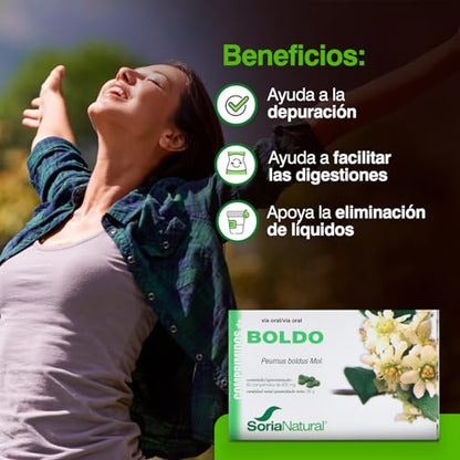 Soria Natural Boldo Combinación de Multivitaminas y Minerales - 60 Tabletas