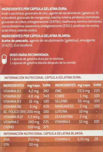 Farmamix Vision Retina 60 Caps 30Capsulas Duras + 30 Capsulas Blandas 400 g