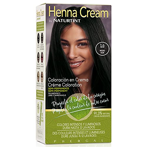 Naturtint | Henna Cream | Coloración Semipermanente en Crema Sin Amoniaco | +90% Ingredientes Naturales | Hasta 12 Lavados | 3.0 Castaño Oscuro | 110ml