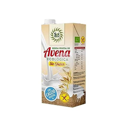 SOLNATURAL 8435037810001 Bebida DE Avena Calcio SIN Gluten Bio 1 L, Plástico, Multicolor