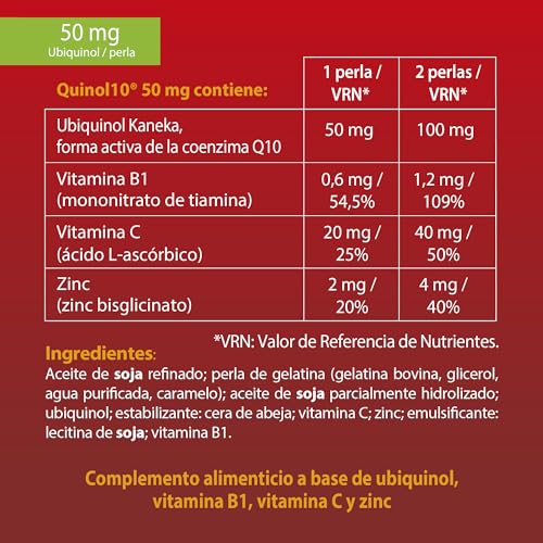 100% natural Quinol10 Vitamina B1-60 Cápsulas