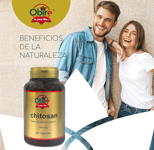 Obire - Chitosan 300 mg - Suplemento de Origen Marino - Ayuda a la Pérdida de Peso - Contribuye al Aumento de la Saciedad