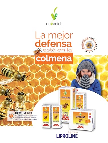 Nova diet - LIPROLINE GOTITAS ECO con Propóleo, Acerola, Equinácea, Malvavisco y Llantén - Para Aliviar Síntomas de Gripe y Resfriados - Ayuda a Calmar la Tos - Envase de 50 ml