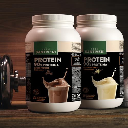 SANTIVERI - Protein-90 Instantáneo en Polvo, Alto Contenido en Proteína a Base de Proteína 100% Vegetal, Aminoácidos y Vitaminas