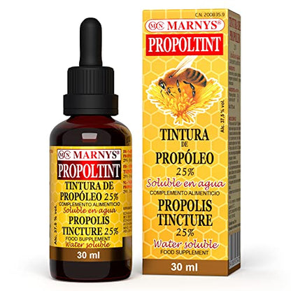 Marnys Propóleo, Tintura de Propóleo, Garantizando Disolución En Agua y Fácil Ingesta o Enjuague, Propoltint, Botella con Pipeta 30 Ml 80 g