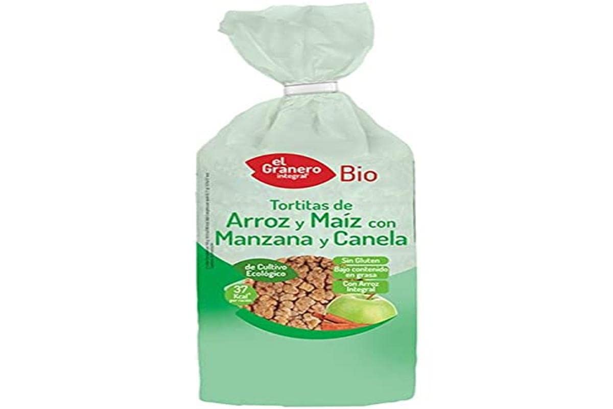TORTITAS DE ARROZ Y MAIZ CON MANZANA Y CANELA BIO