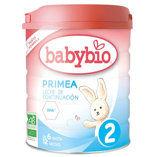 Babybio - Leche Infantil De Vaca - Primea 2 Continuacion - 800G - De 6 Hasta 12 Meses - Bio - Sin Aceite De Palma