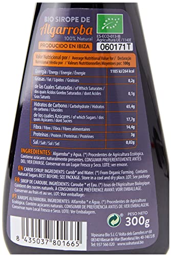 SOLNATURAL SIROPE DE ALGARROBA Bio 300 g, Estándar, Único