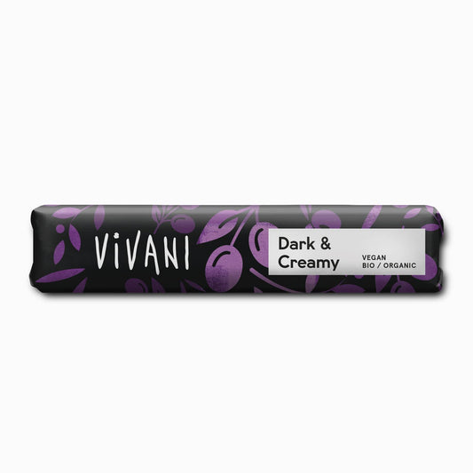 Dark & Creamy - Barrita de chocolate negro con aceite de oliva - Vivani - 35g
