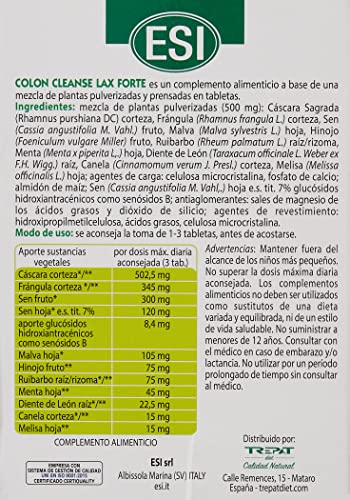 Colon Cleanse Lax Forte, 30 Tabletas, 25.5 g, 30, 30 unidad, 1