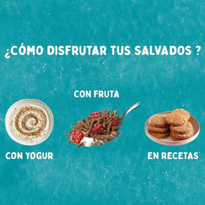 El Granero Integral - Salvado Completo - 500 g - Alto Contenido en Fibras y Proteínas - Regula el Tránsito Intestinal - Efecto Saciante - Ideal para Bebidas y Yogures - Apto para Veganos