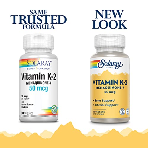 Solaray Vitamina K-2 50mcg | Menaquinone-7 | 30 VegCaps